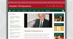 Desktop Screenshot of karjalansivistysseura.fi